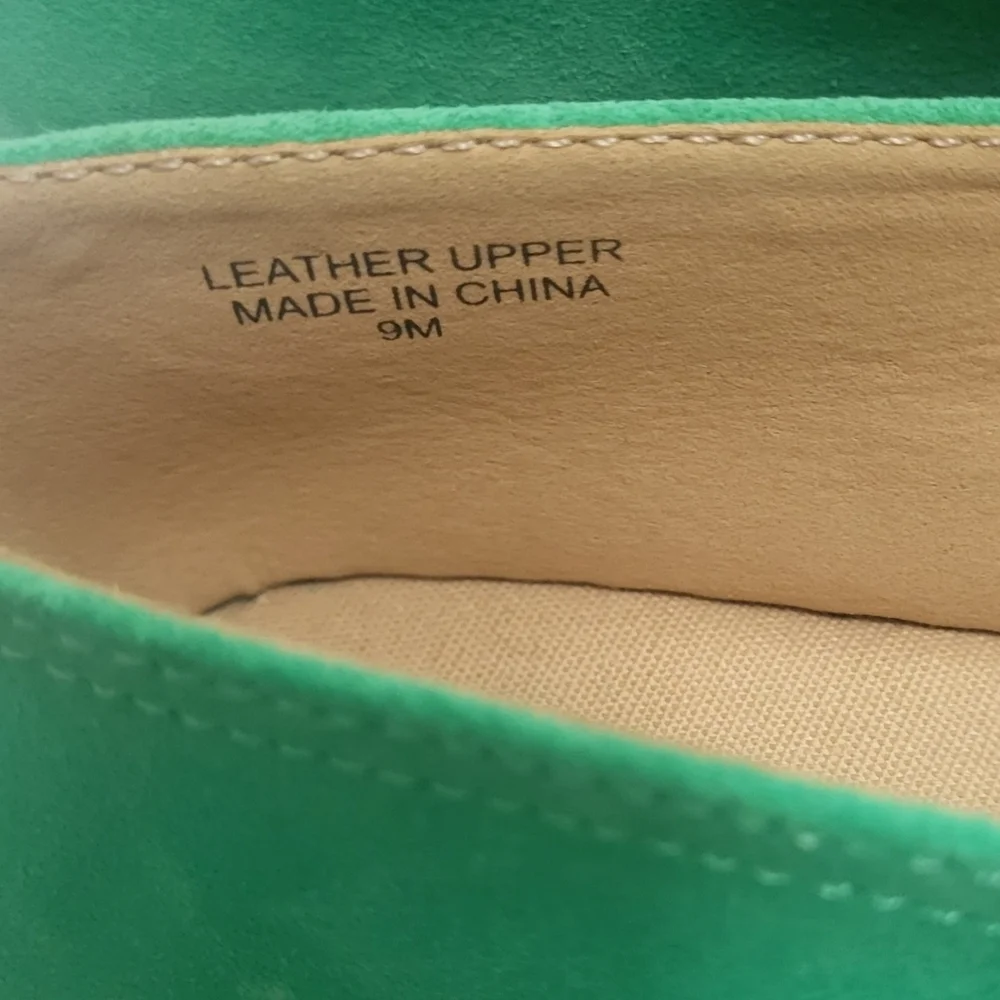 Talbots Izzy Knot Kelly Green Suede Espadrille Shoes Size 9 - Picture 6 of 8